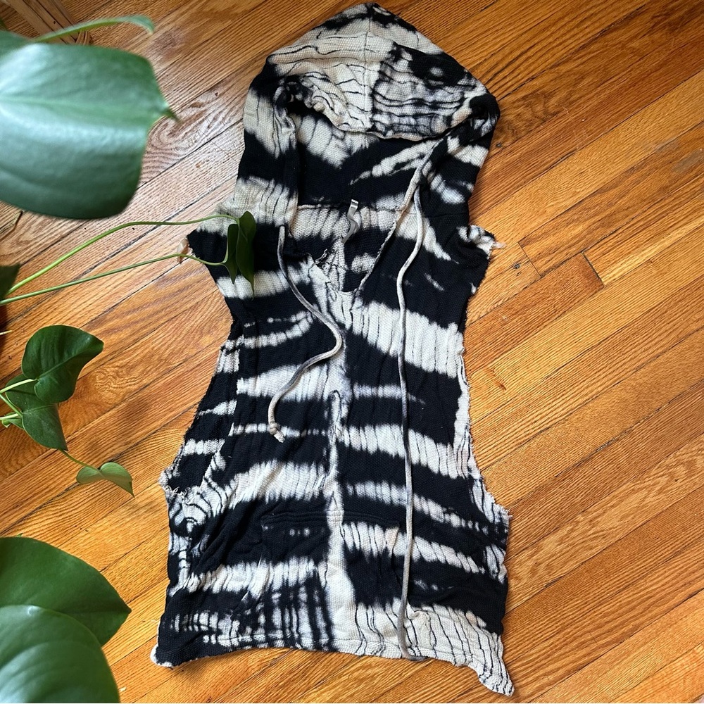 Sleeveless Beach Cover- Up with Hood